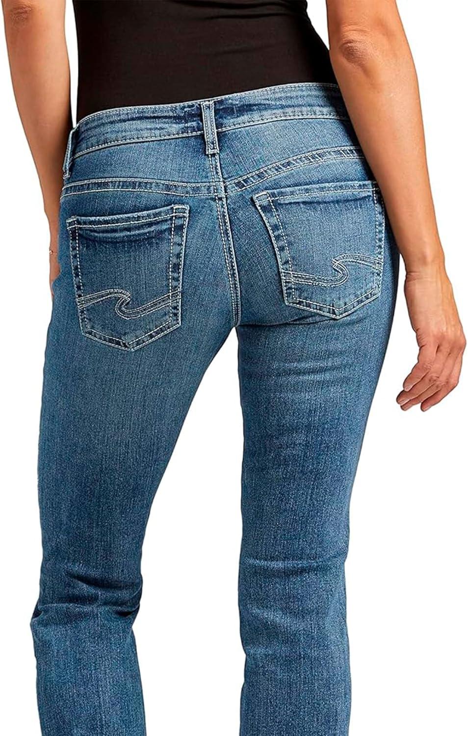 image:imageSilver Jeans Co Womens Britt Low Rise Curvy Fit Slim Bootcut JeansMed Wash Ekc320