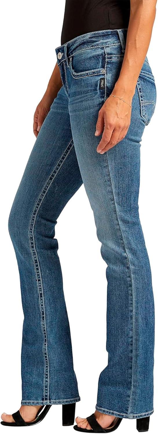 image:imageSilver Jeans Co Womens Britt Low Rise Curvy Fit Slim Bootcut JeansMed Wash Ekc320