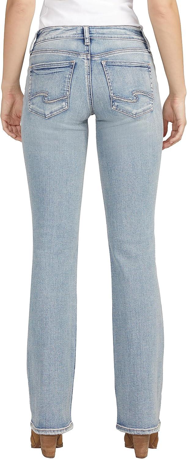 image:imageSilver Jeans Co Womens Britt Low Rise Curvy Fit Slim Bootcut JeansMed Wash Scv211