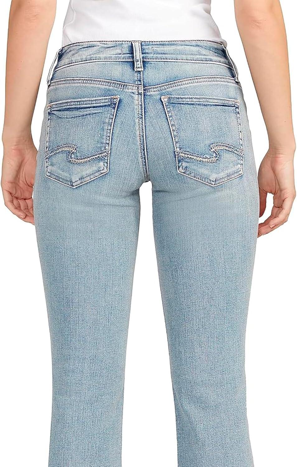 image:imageSilver Jeans Co Womens Britt Low Rise Curvy Fit Slim Bootcut JeansMed Wash Scv211