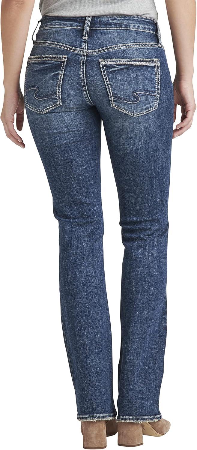 image:imageSilver Jeans Co Womens Britt Low Rise Curvy Fit Slim Bootcut JeansMed Wash Sdk394