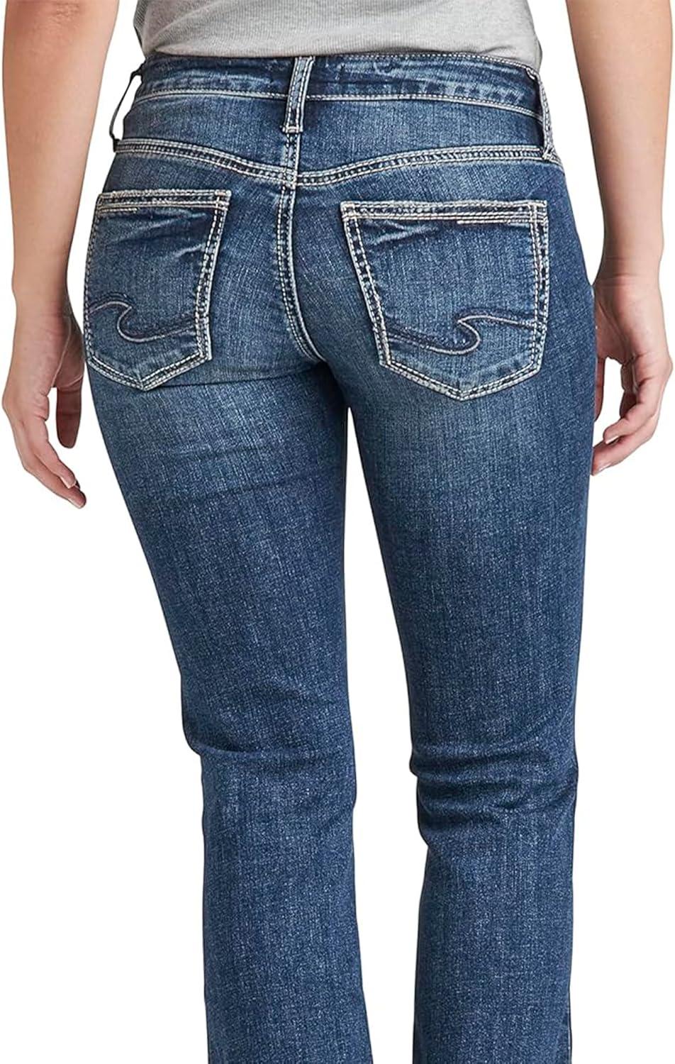 image:imageSilver Jeans Co Womens Britt Low Rise Curvy Fit Slim Bootcut JeansMed Wash Sdk394