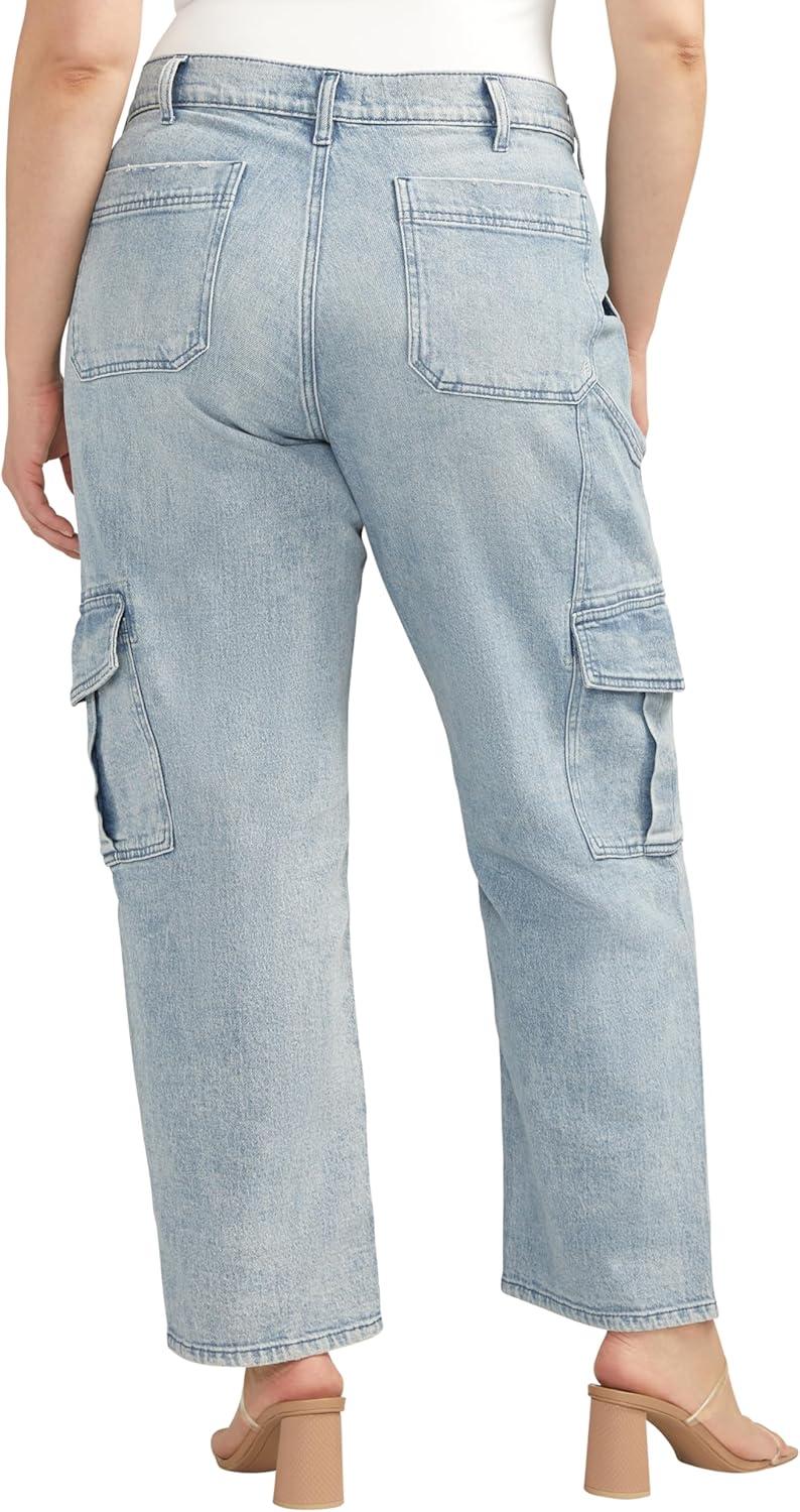 image:imageSilver Jeans Co Womens Denim Utility Cargo JeansIndigo