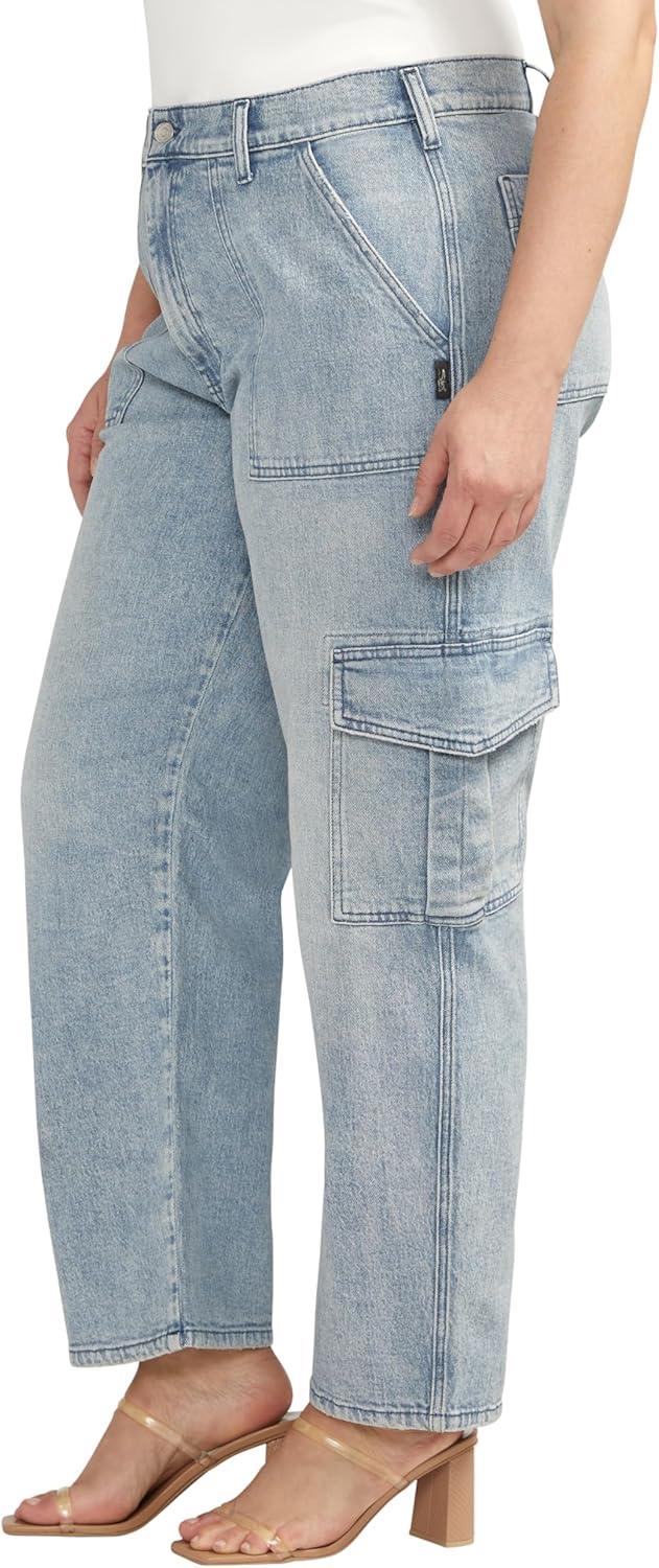 image:imageSilver Jeans Co Womens Denim Utility Cargo JeansIndigo