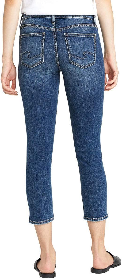 image:imageSilver Jeans Co Womens Elyse Mid Rise CapriDark Indigo Wash