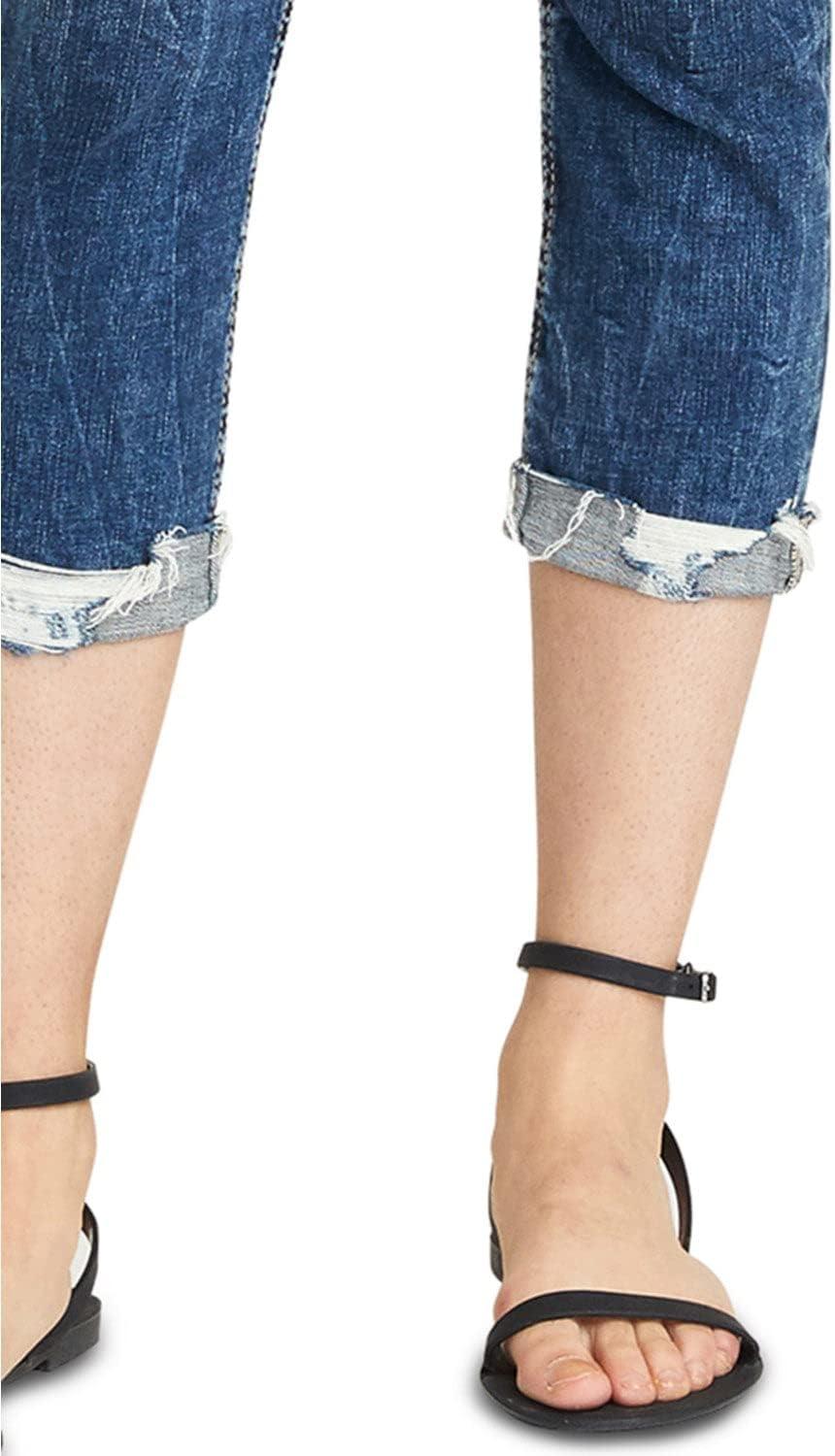 image:imageSilver Jeans Co Womens Elyse Mid Rise CapriDistressed Dark Indigo Wash