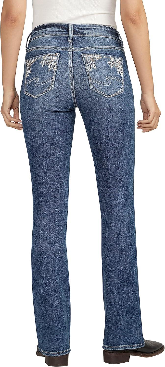 image:imageSilver Jeans Co Womens Elyse Mid Rise Comfort Fit Bootcut JeansMed Wash Eae338