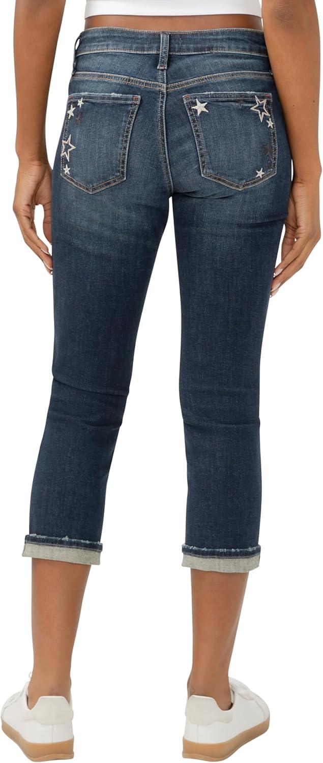 image:imageSilver Jeans Co Womens Elyse Mid Rise Comfort Fit Capri JeansHonor