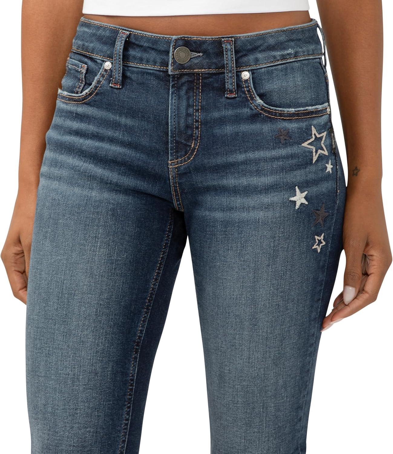 image:imageSilver Jeans Co Womens Elyse Mid Rise Comfort Fit Capri JeansHonor