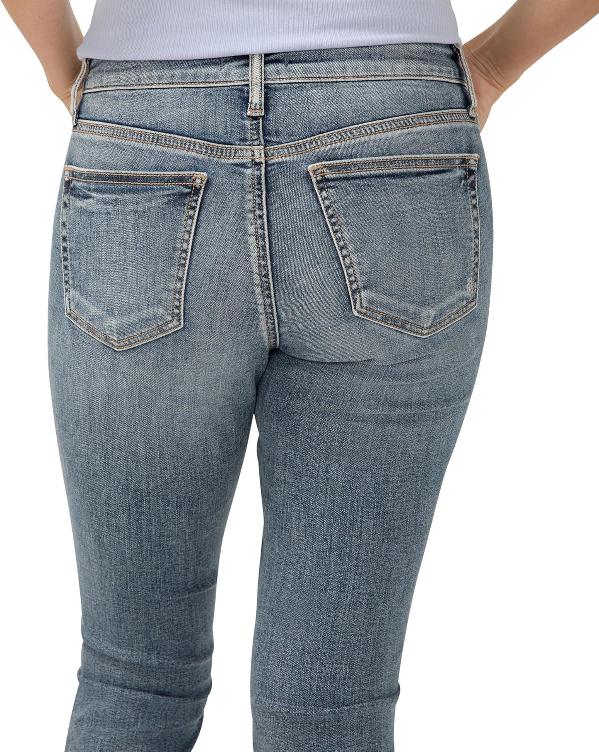 image:imageSilver Jeans Co Womens Elyse Mid Rise Comfort Fit Capri JeansMed Wash