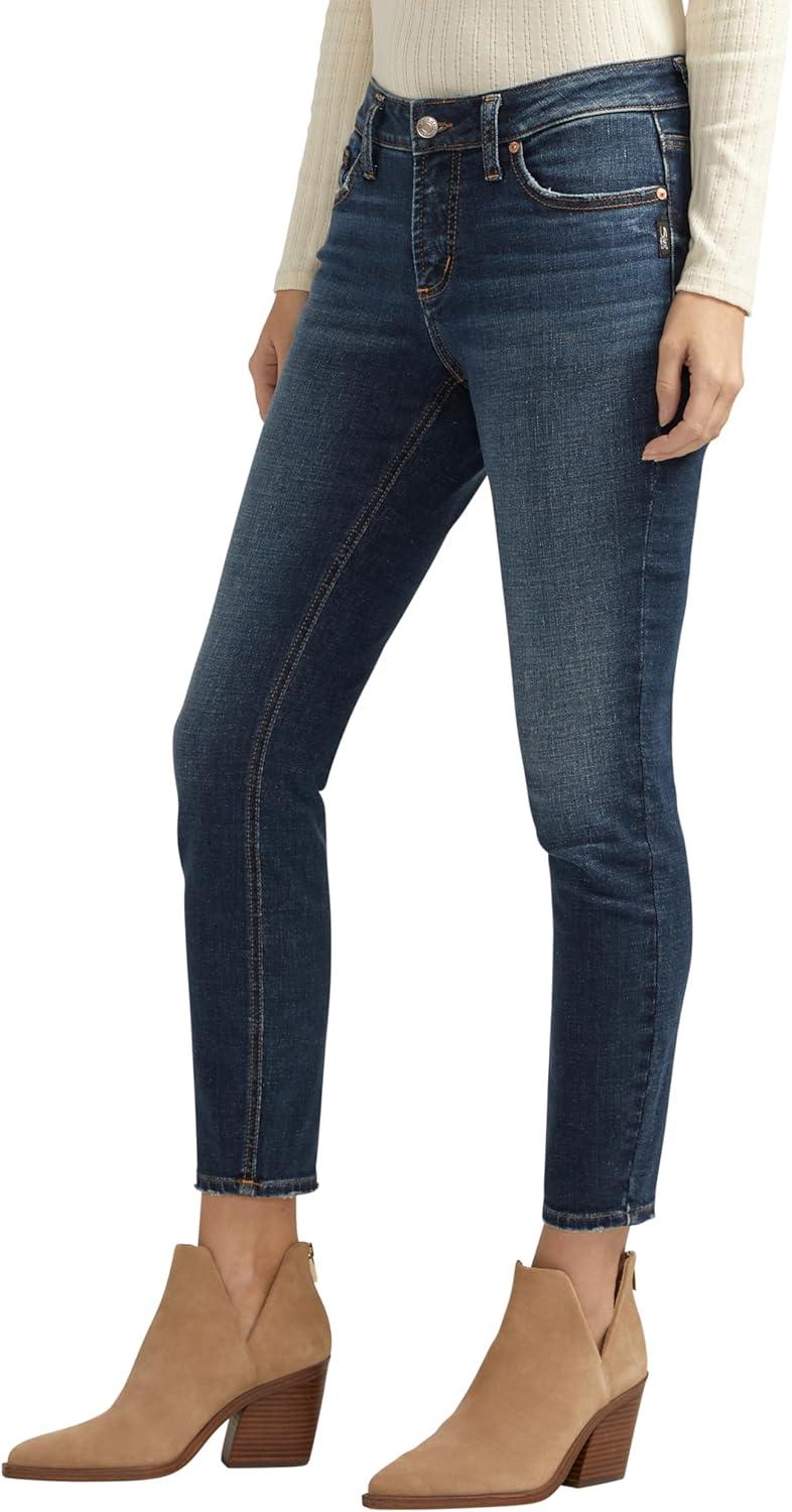 image:imageSilver Jeans Co Womens Elyse Mid Rise Comfort Fit Skinny JeansIndigo