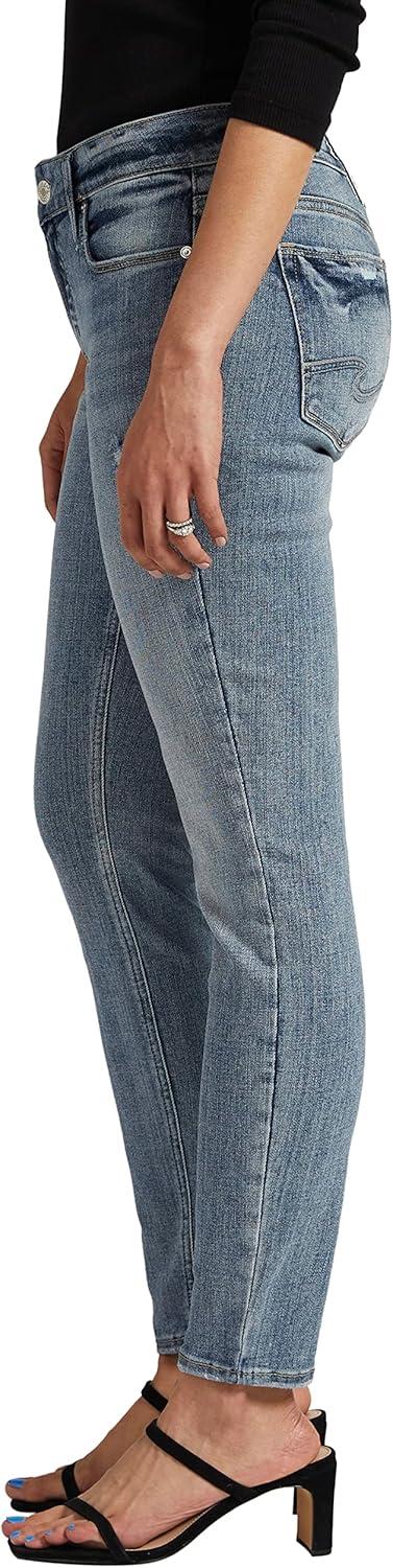 image:imageSilver Jeans Co Womens Elyse Mid Rise Comfort Fit Skinny JeansMed Wash Eae253