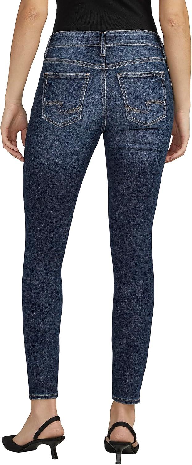 image:imageSilver Jeans Co Womens Elyse Mid Rise Comfort Fit Skinny JeansMed Wash Eae324