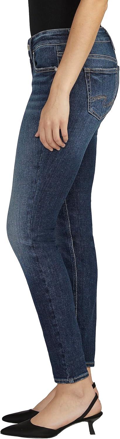 image:imageSilver Jeans Co Womens Elyse Mid Rise Comfort Fit Skinny JeansMed Wash Eae324