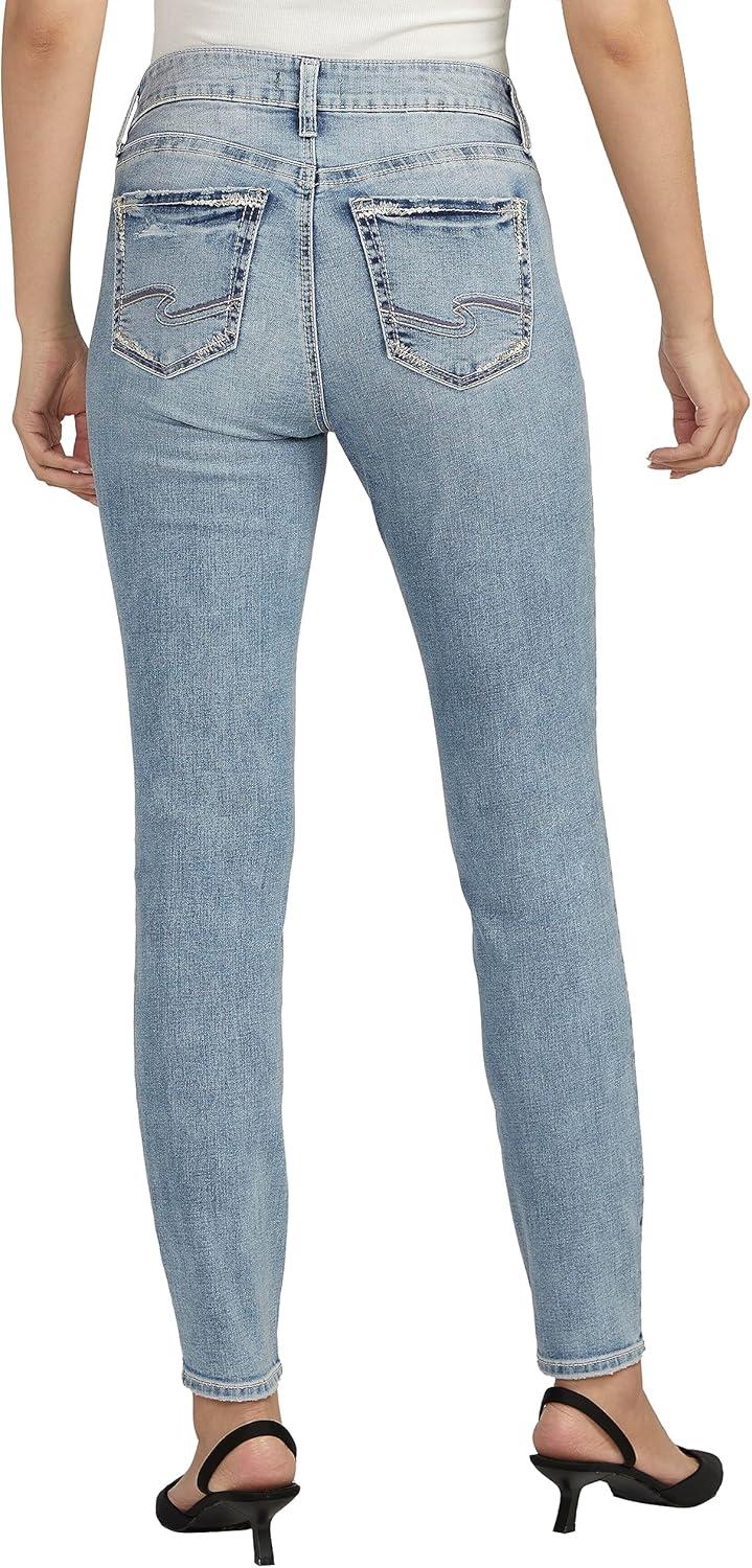 image:imageSilver Jeans Co Womens Elyse Mid Rise Comfort Fit Skinny JeansMed Wash Ecf240