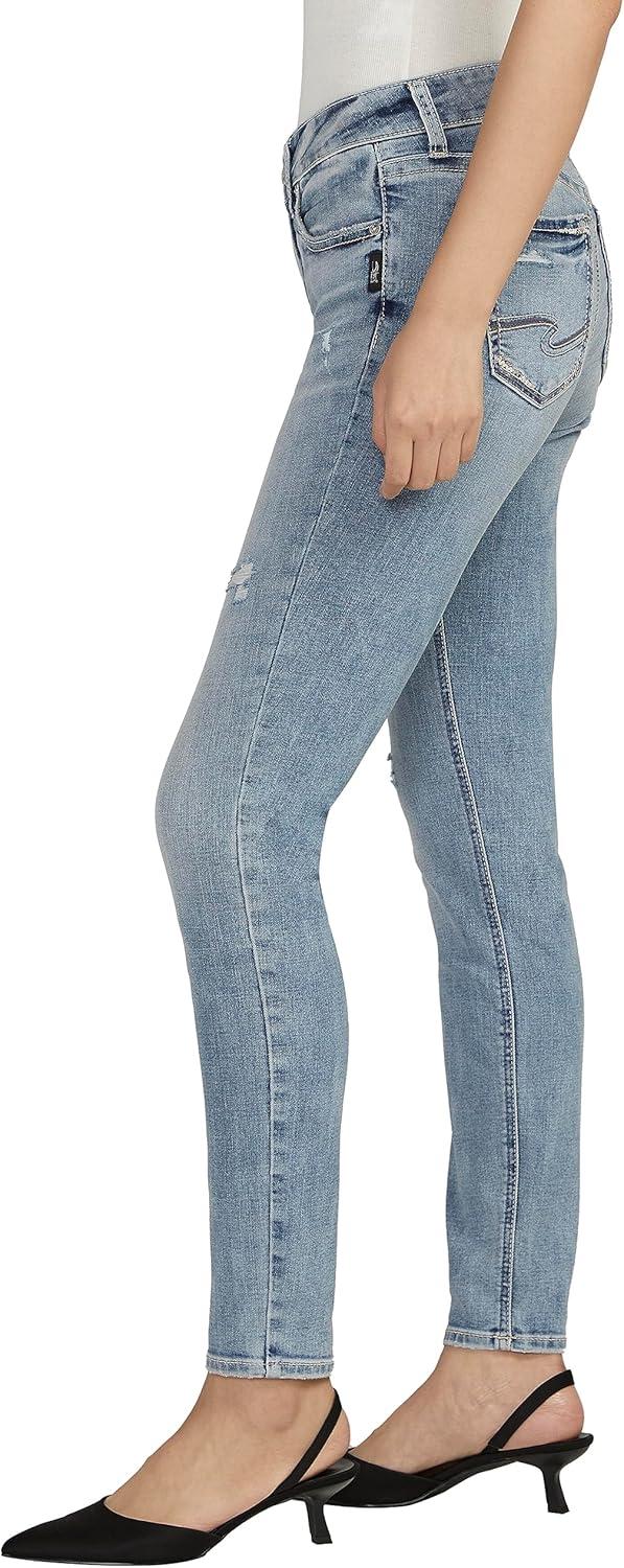 image:imageSilver Jeans Co Womens Elyse Mid Rise Comfort Fit Skinny JeansMed Wash Ecf240
