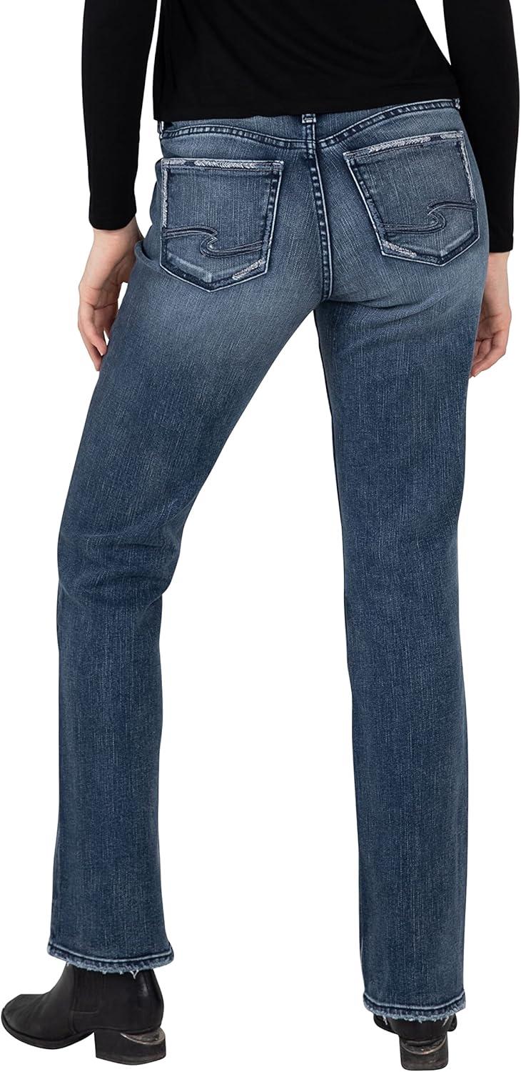 image:imageSilver Jeans Co Womens Elyse Mid Rise Comfort Fit Slim Bootcut Jeans LegacyFaded Dark Indigo