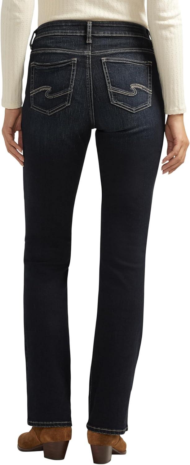 image:imageSilver Jeans Co Womens Elyse Mid Rise Comfort Fit Slim Bootcut JeansDark Indigo