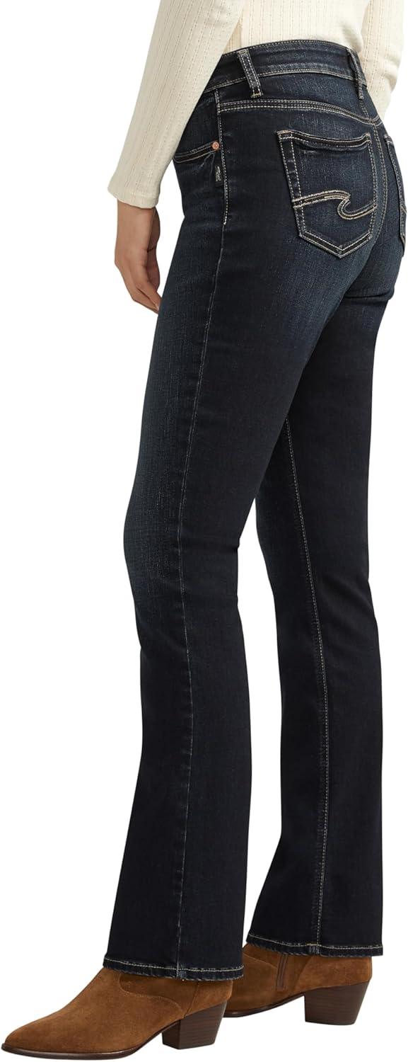 image:imageSilver Jeans Co Womens Elyse Mid Rise Comfort Fit Slim Bootcut JeansDark Indigo