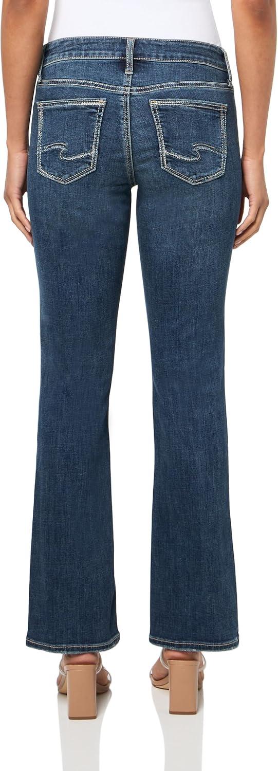 image:imageSilver Jeans Co Womens Elyse Mid Rise Comfort Fit Slim Bootcut JeansDark Wash