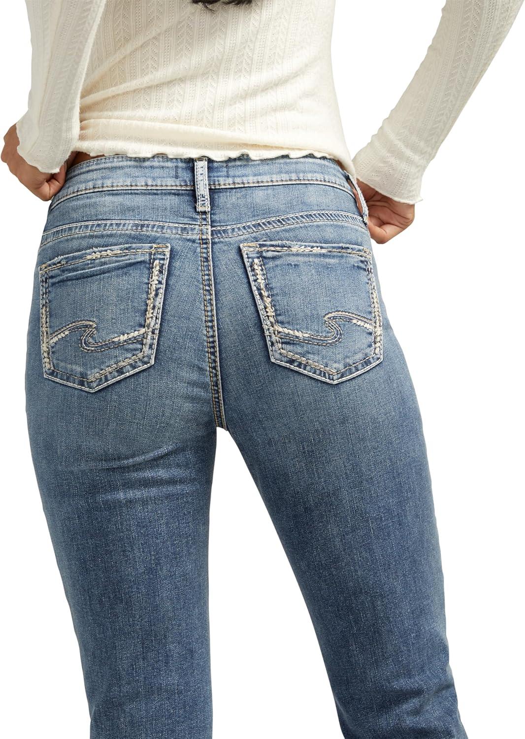 image:imageSilver Jeans Co Womens Elyse Mid Rise Comfort Fit Slim Bootcut JeansMed Wash