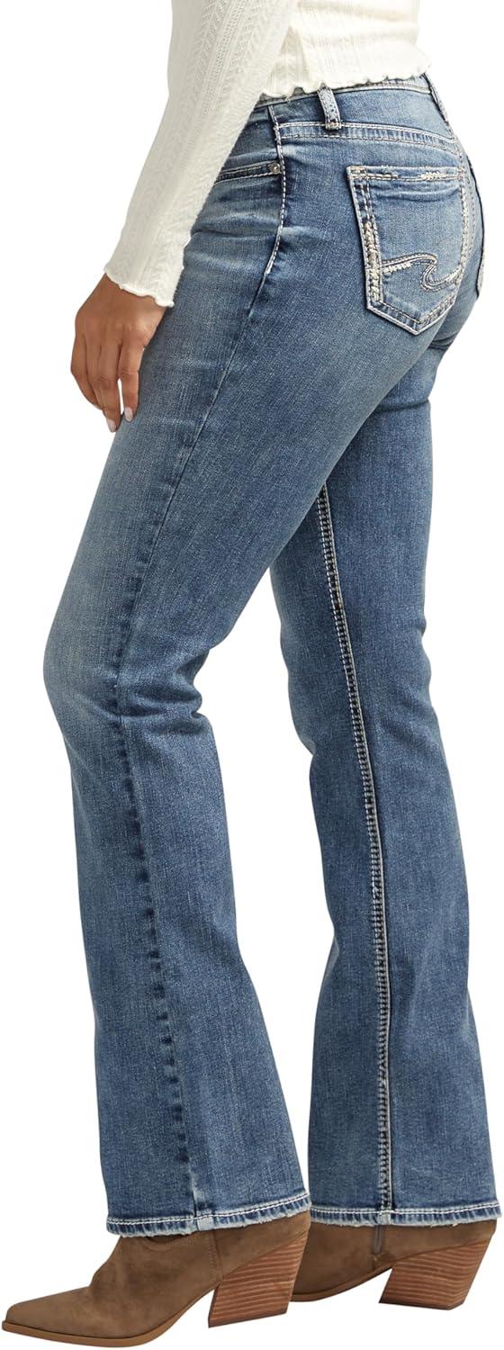 image:imageSilver Jeans Co Womens Elyse Mid Rise Comfort Fit Slim Bootcut JeansMed Wash