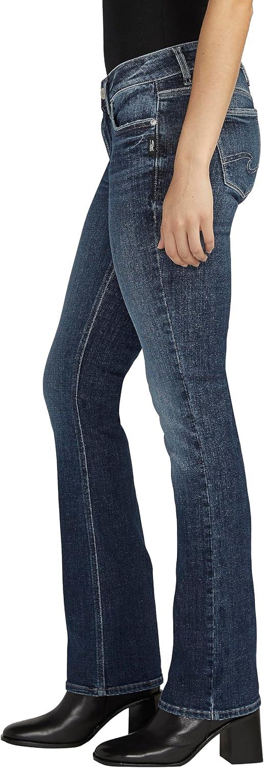 image:imageSilver Jeans Co Womens Elyse Mid Rise Comfort Fit Slim Bootcut JeansMed Wash Eae366