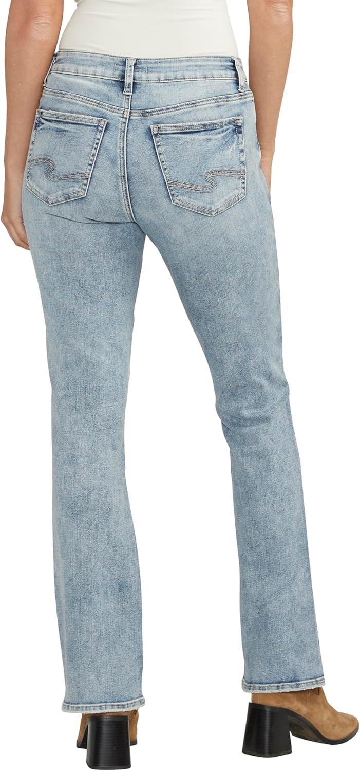 image:imageSilver Jeans Co Womens Elyse Mid Rise Comfort Fit Slim Bootcut JeansMed Wash Ecf258