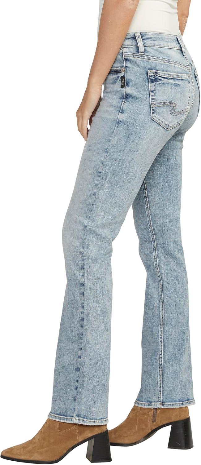 image:imageSilver Jeans Co Womens Elyse Mid Rise Comfort Fit Slim Bootcut JeansMed Wash Ecf258