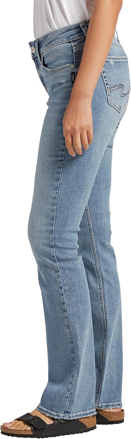image:imageSilver Jeans Co Womens Elyse Mid Rise Comfort Fit Slim Bootcut JeansMed Wash Ecf291