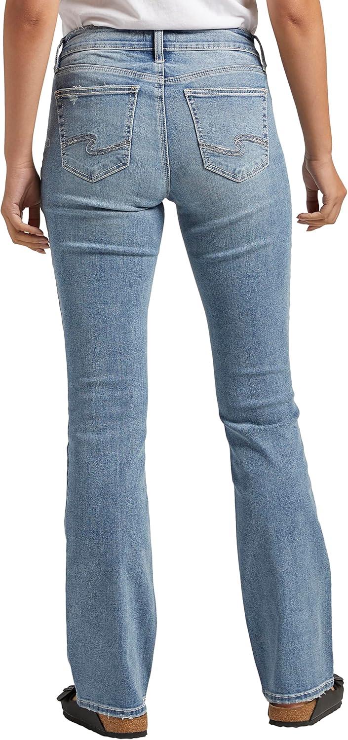 image:imageSilver Jeans Co Womens Elyse Mid Rise Comfort Fit Slim Bootcut JeansMed Wash Ecf291