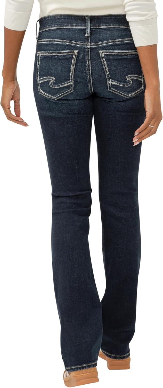 image:imageSilver Jeans Co Womens Elyse Mid Rise Comfort Fit Slim Bootcut JeansTempo