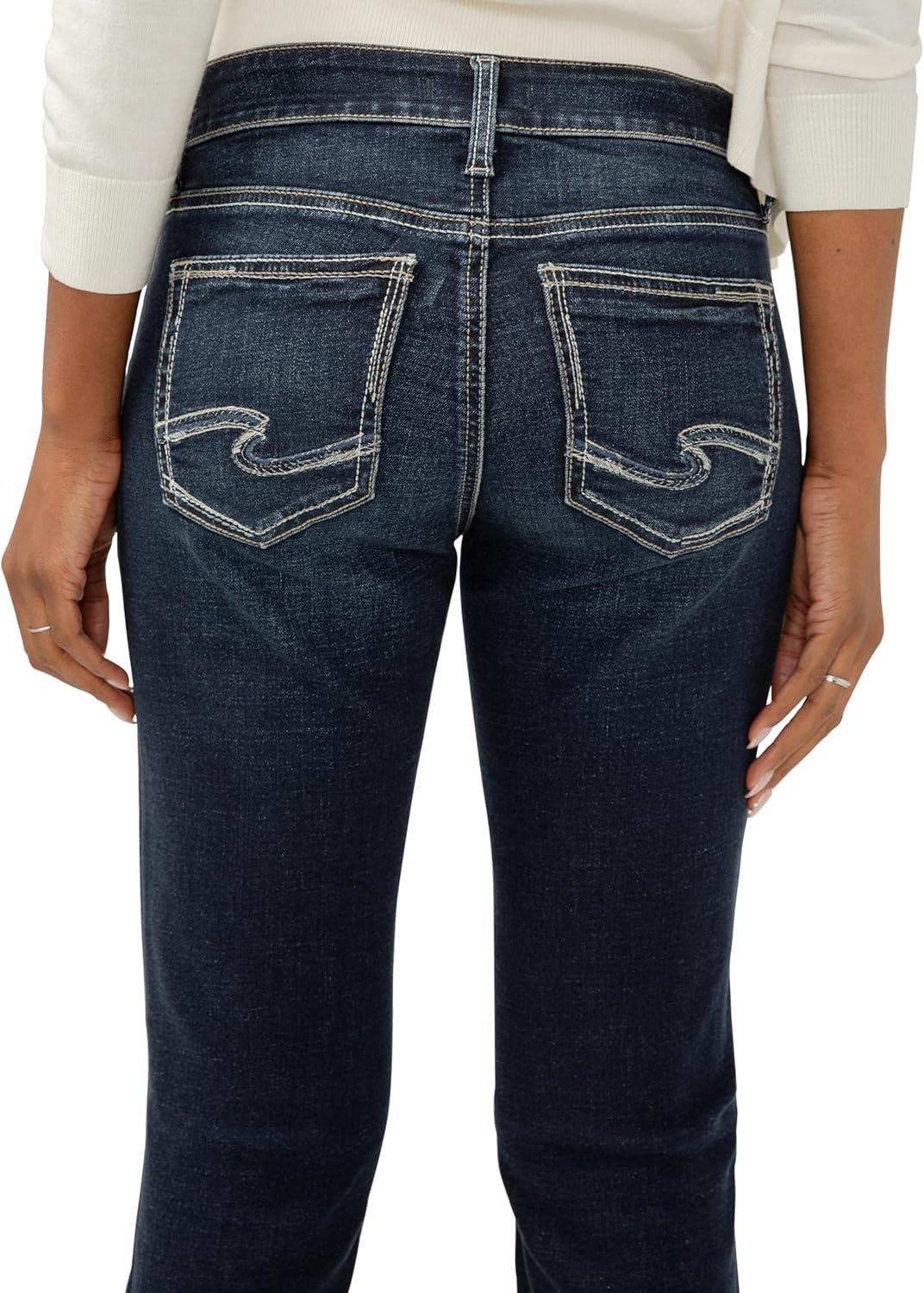 image:imageSilver Jeans Co Womens Elyse Mid Rise Comfort Fit Slim Bootcut JeansTempo