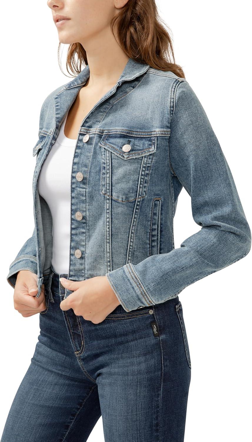 image:imageSilver Jeans Co Womens Fitted Denim JacketFitted Indigo