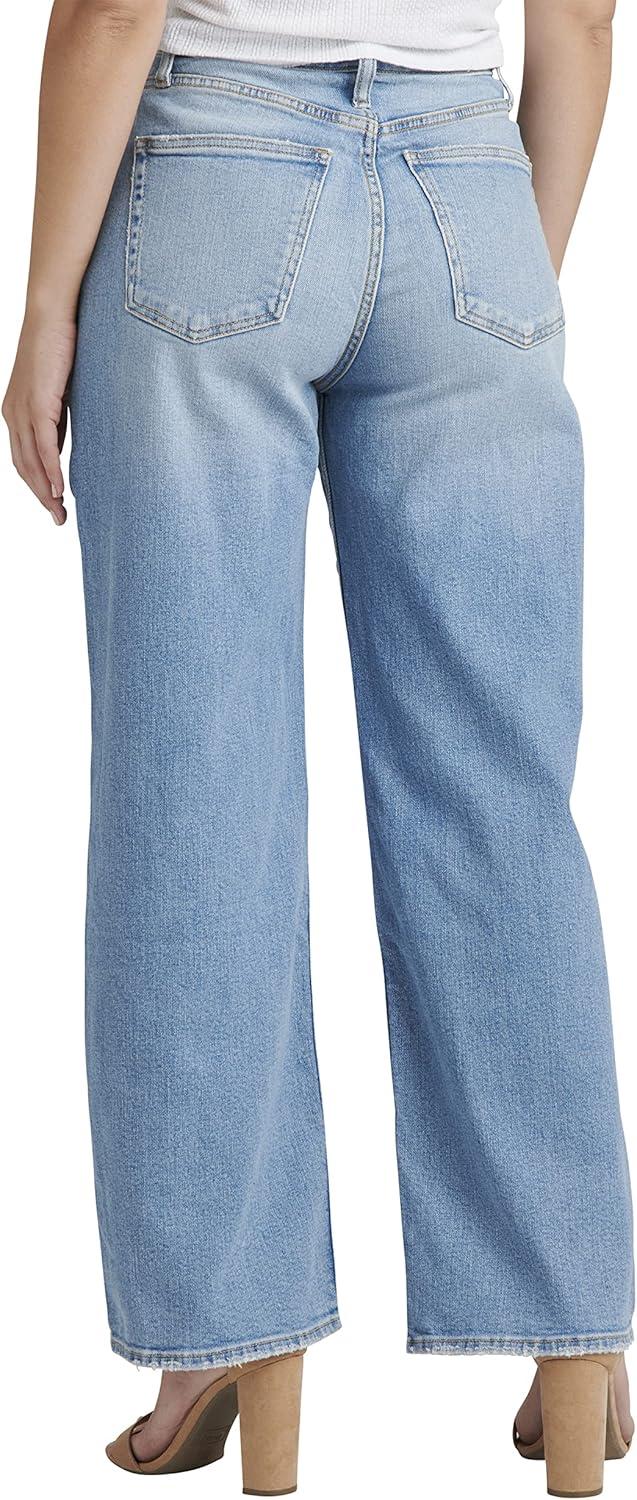 image:imageSilver Jeans Co Womens Highly Desirable High Rise Loose Leg Jeans