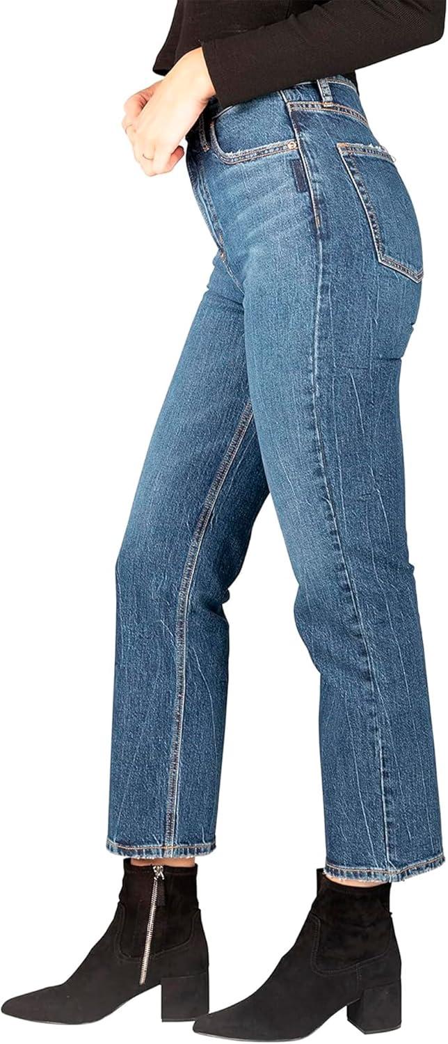 image:imageSilver Jeans Co Womens Highly Desirable High Rise Straight Leg Jeans LegacyDark Eco Wash