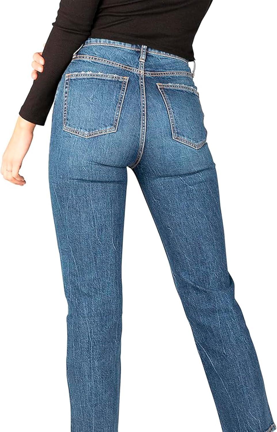 image:imageSilver Jeans Co Womens Highly Desirable High Rise Straight Leg Jeans LegacyDark Eco Wash
