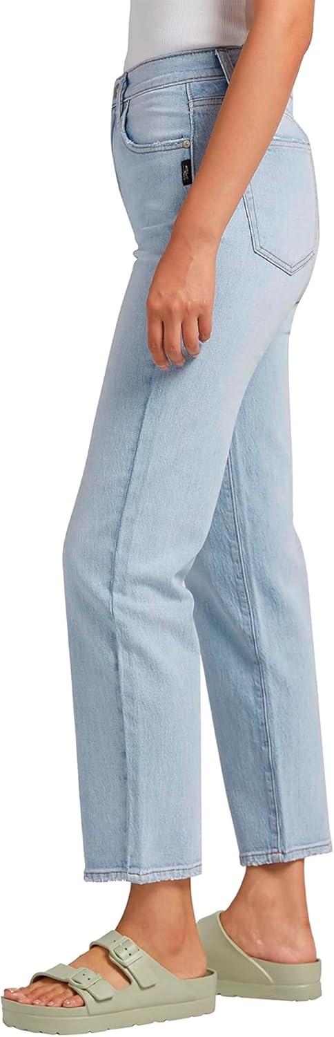 image:imageSilver Jeans Co Womens Highly Desirable High Rise Straight Leg JeansLight Wash Rcs129