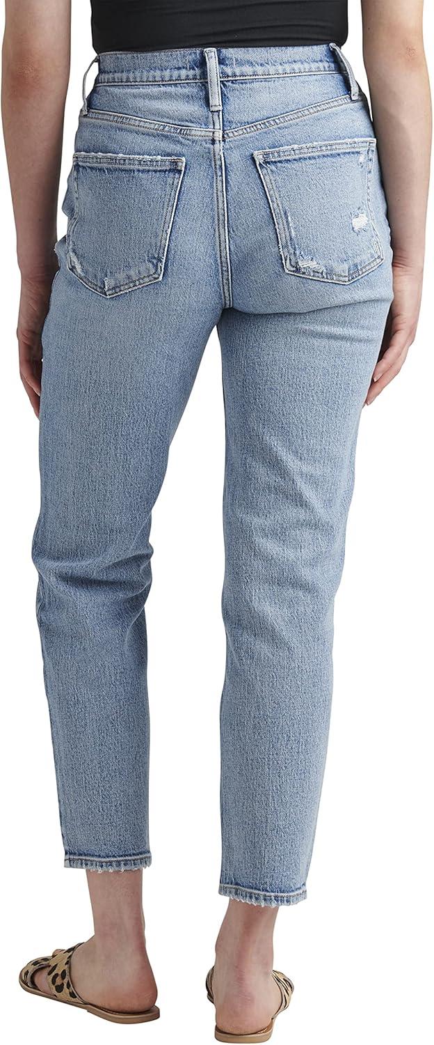 image:imageSilver Jeans Co Womens Highly Desirable High Rise Straight Leg JeansLight Wash Rcs198
