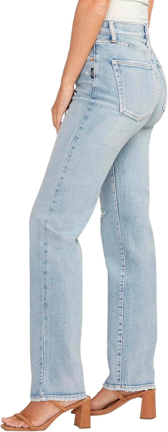 image:imageSilver Jeans Co Womens Highly Desirable High Rise Straight Leg JeansMed Wash Rcs270
