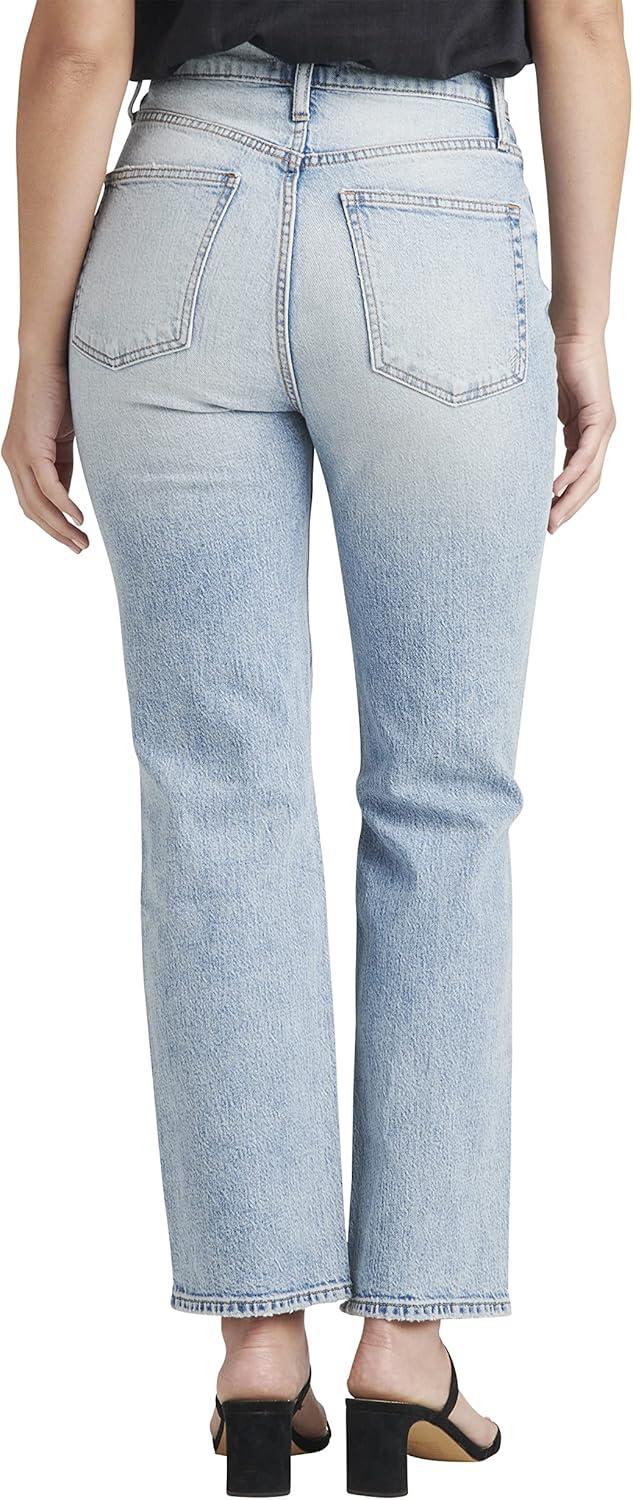 image:imageSilver Jeans Co Womens Highly Desirable High Rise Straight Leg JeansMed Wash Rcs286