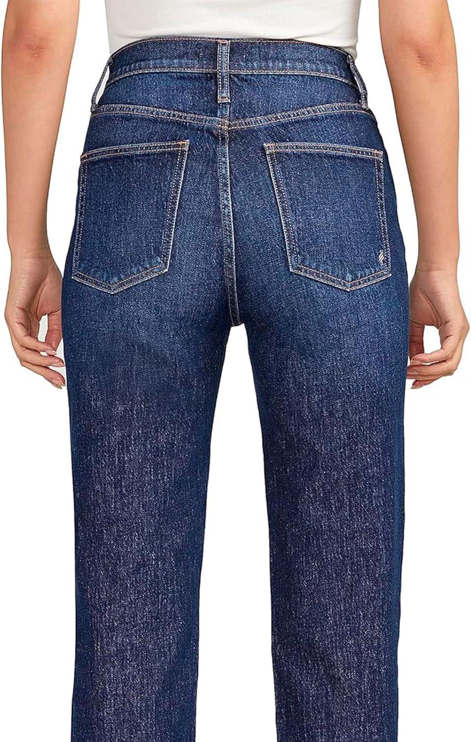 image:imageSilver Jeans Co Womens Highly Desirable High Rise Straight Leg JeansMed Wash Rcs340