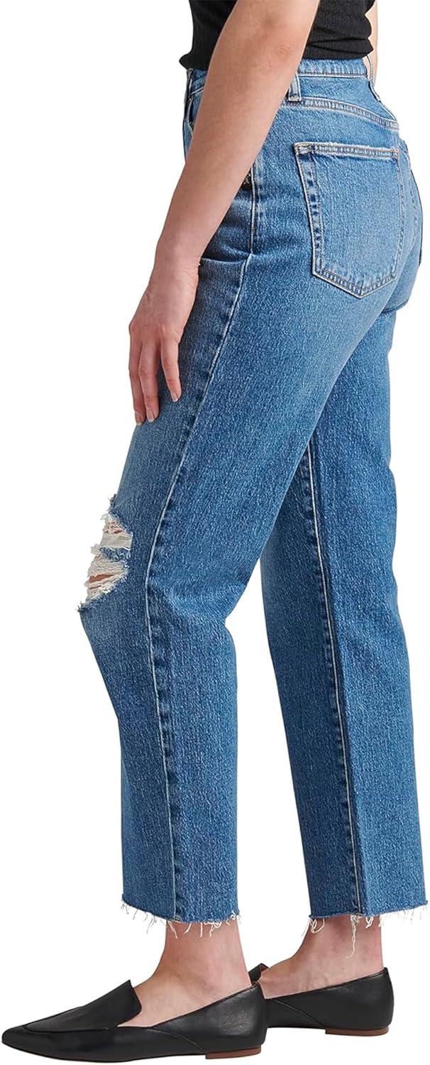image:imageSilver Jeans Co Womens Highly Desirable High Rise Straight Leg JeansMed Wash Rcs354