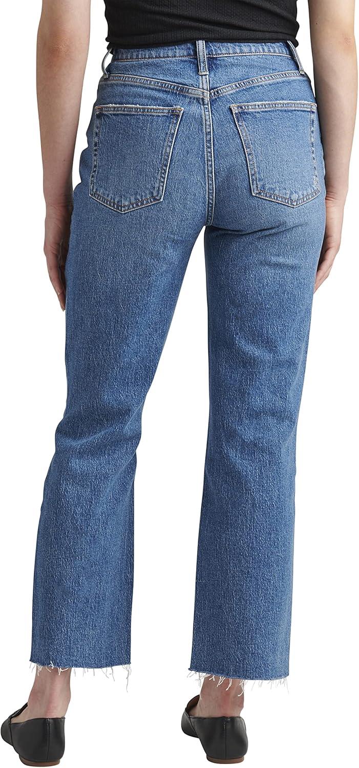 image:imageSilver Jeans Co Womens Highly Desirable High Rise Straight Leg JeansMed Wash Rcs354