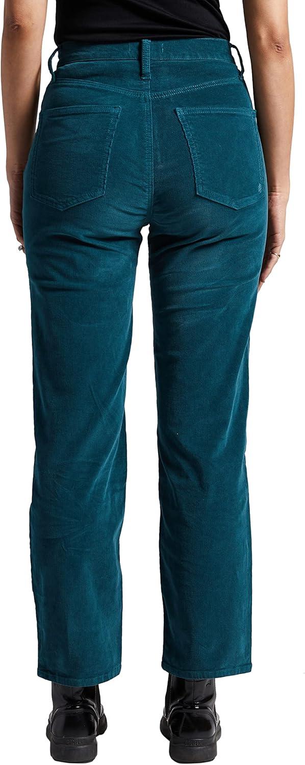 image:imageSilver Jeans Co Womens Highly Desirable High Rise Straight Leg PantsLegacyGreen