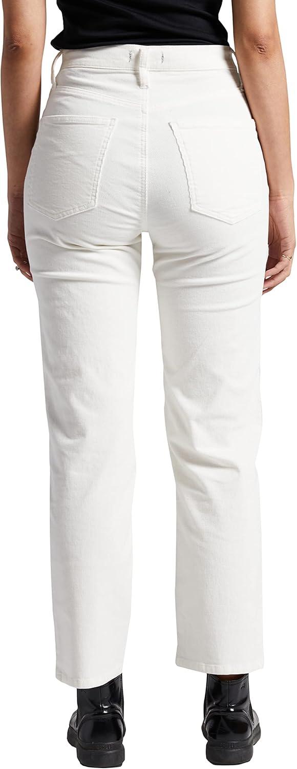 image:imageSilver Jeans Co Womens Highly Desirable High Rise Straight Leg PantsLegacyWhite