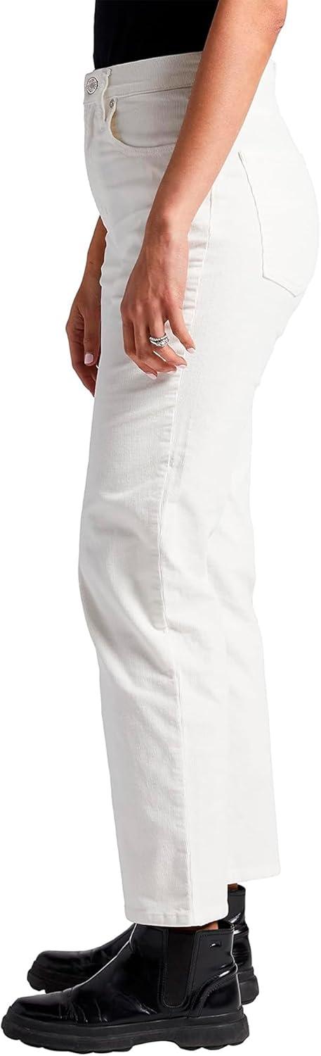 image:imageSilver Jeans Co Womens Highly Desirable High Rise Straight Leg PantsLegacyWhite