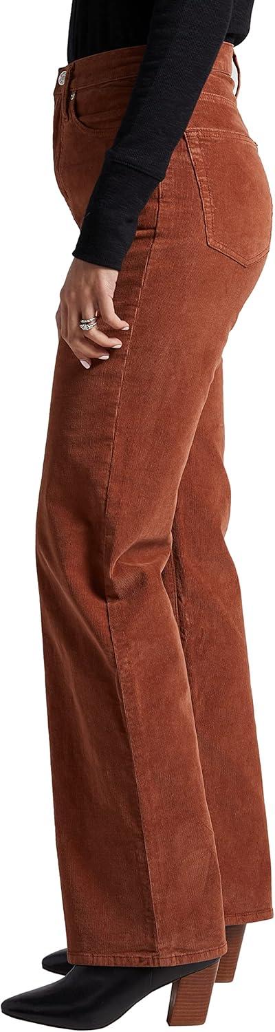 image:imageSilver Jeans Co Womens Highly Desirable High Rise Trouser Leg PantsBrown
