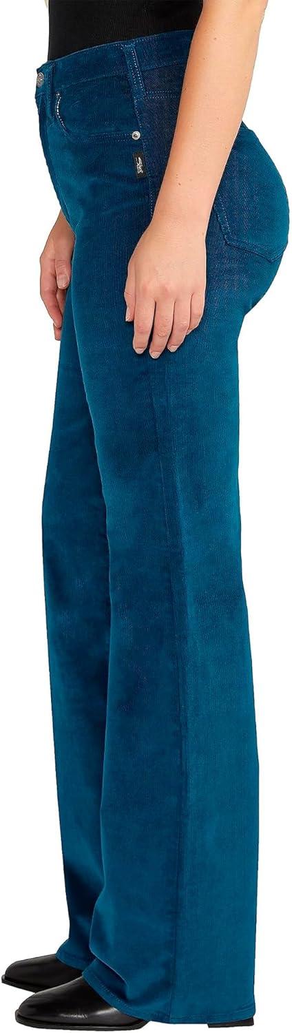 image:imageSilver Jeans Co Womens Highly Desirable High Rise Trouser Leg PantsTeal