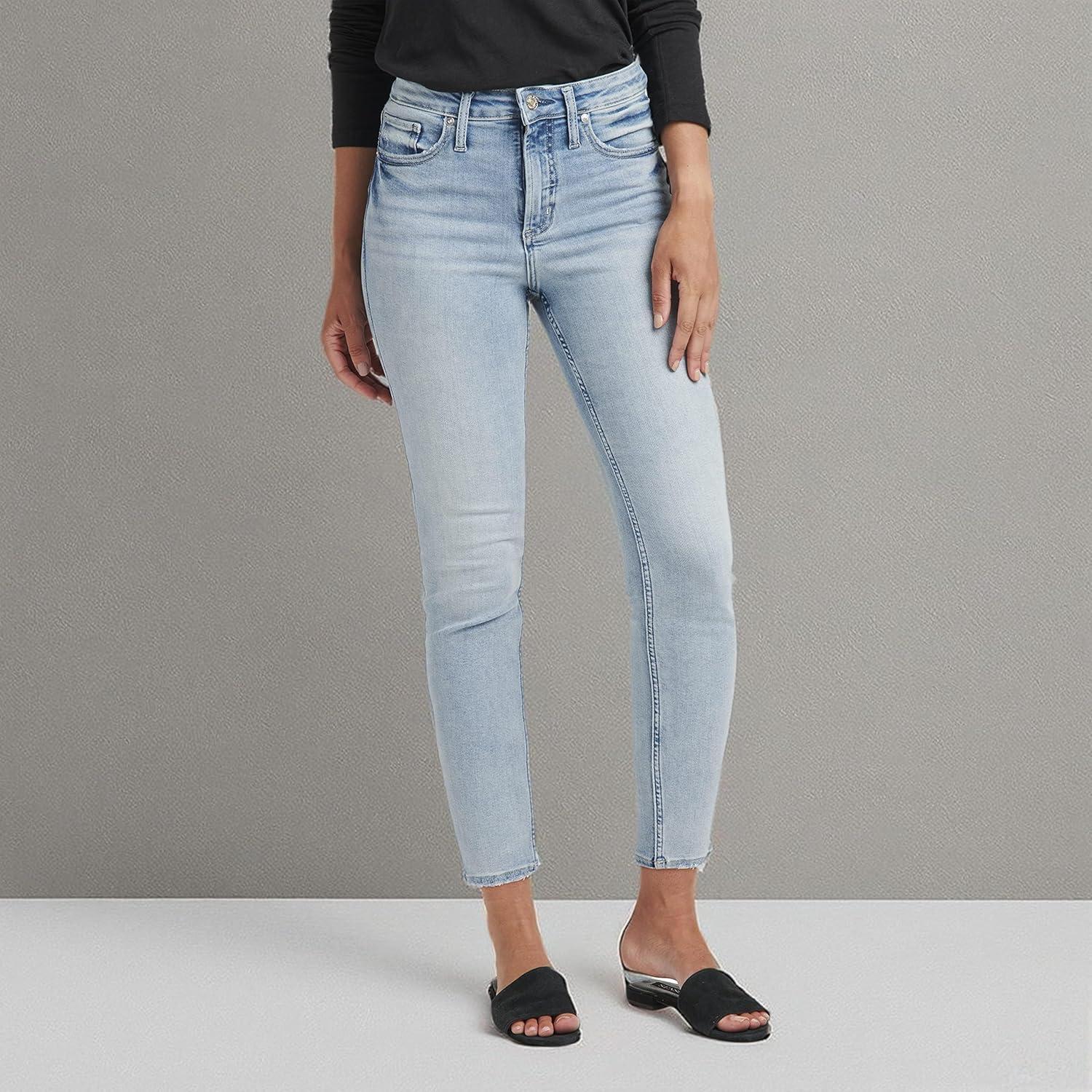 image:imageSilver Jeans Co Womens Infinite Fit High Rise Skinny Leg JeansLight Wash Inf110